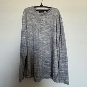 Scotch & Soda Gray Henley Shirt Men’s XL Cotton Long Sleeve GORPCORE